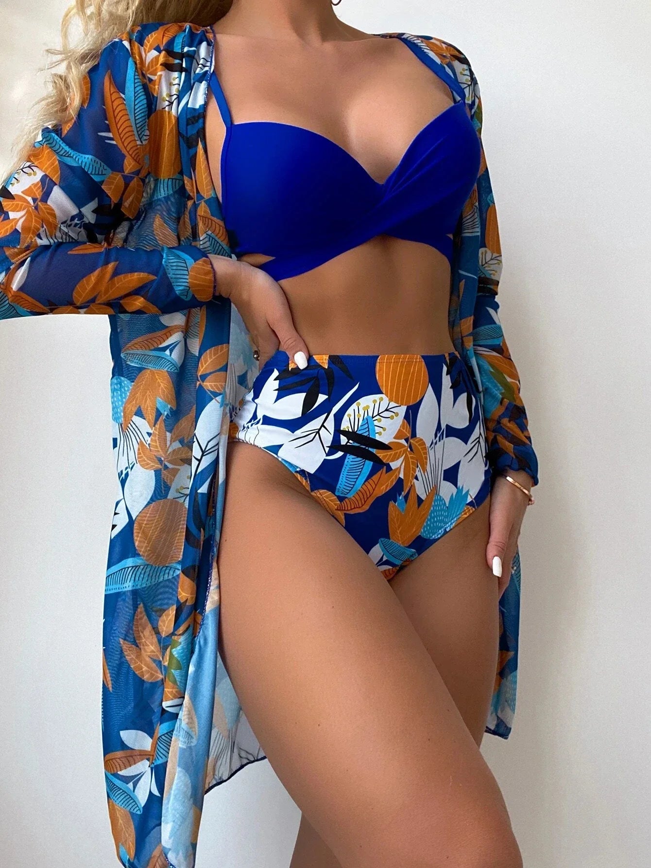 2024 Summer New Bikini Beach Skirt Beach Cover Up Swimsuit Women Ruffle Biquini Bathing Suit Beach Wear Swim Suit