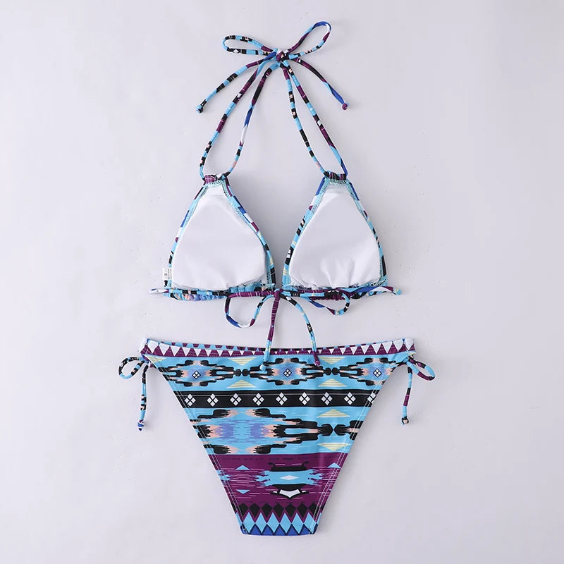 Bikini Women Swimsuit 2023 New Swimwear Sexy Lace Up Bikinis Set Backless Bathing Suit For Female Biquini Summer Two Piece Suits