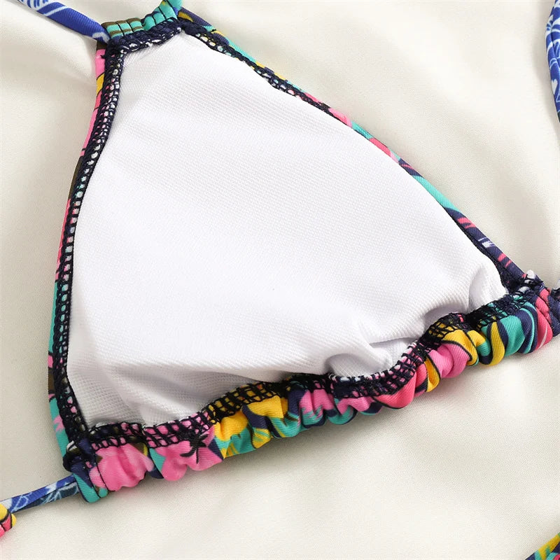 Bikini Women Swimsuit 2023 New Swimwear Sexy Lace Up Bikinis Set Backless Bathing Suit For Female Biquini Summer Two Piece Suits