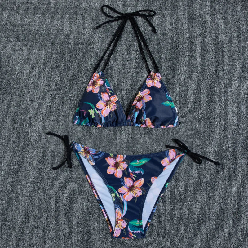 Bikini Women Swimsuit 2023 New Swimwear Sexy Lace Up Bikinis Set Backless Bathing Suit For Female Biquini Summer Two Piece Suits