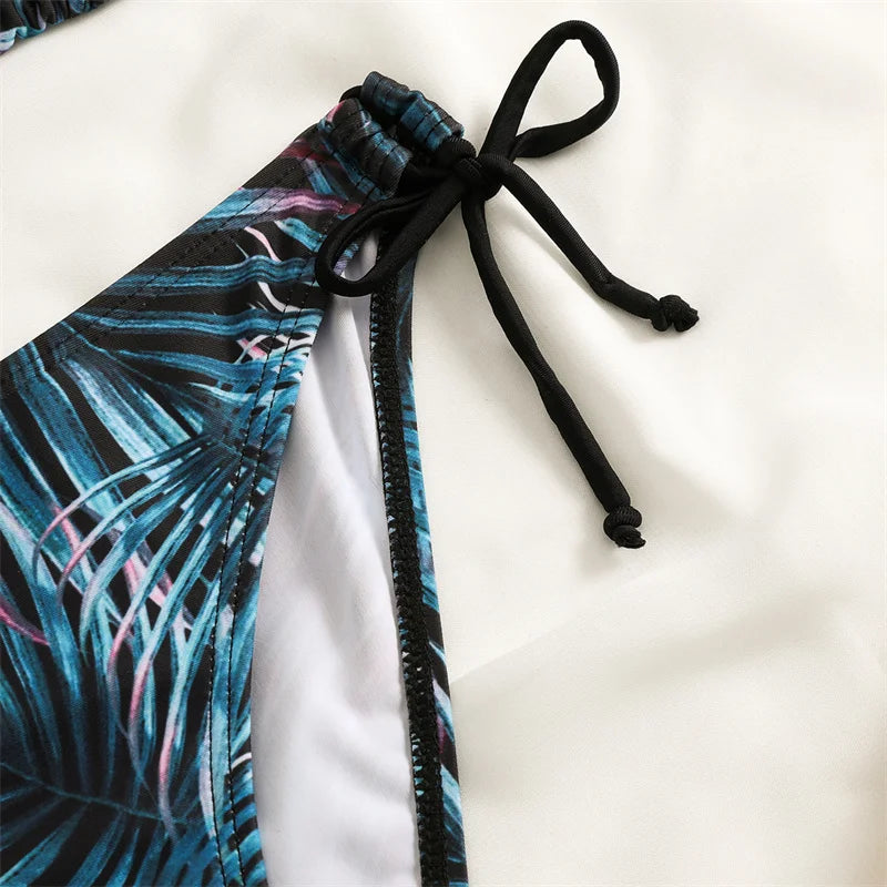 Bikini Women Swimsuit 2023 New Swimwear Sexy Lace Up Bikinis Set Backless Bathing Suit For Female Biquini Summer Two Piece Suits