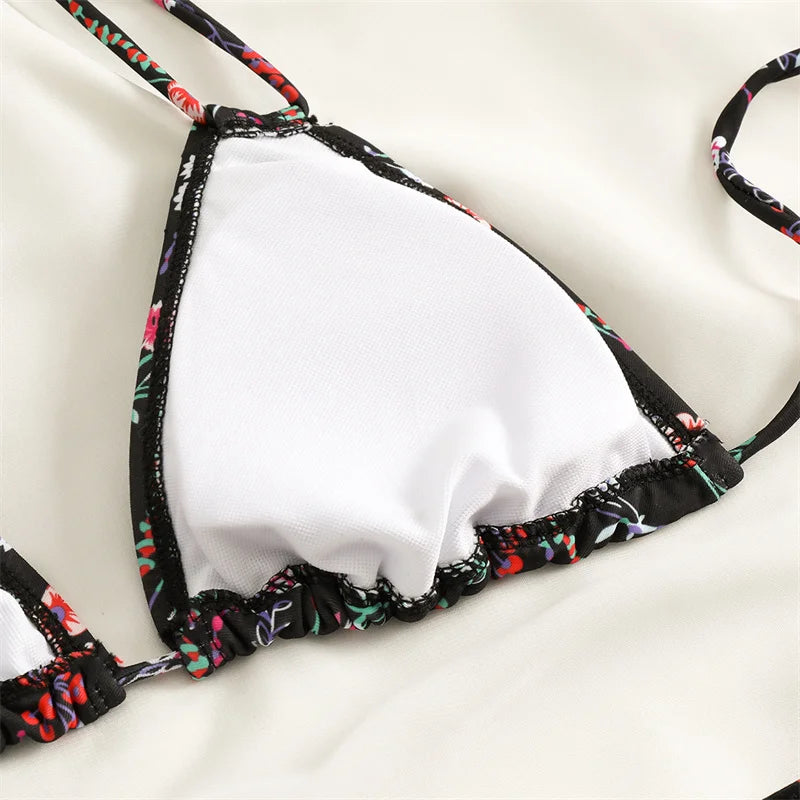 Bikini Women Swimsuit 2023 New Swimwear Sexy Lace Up Bikinis Set Backless Bathing Suit For Female Biquini Summer Two Piece Suits