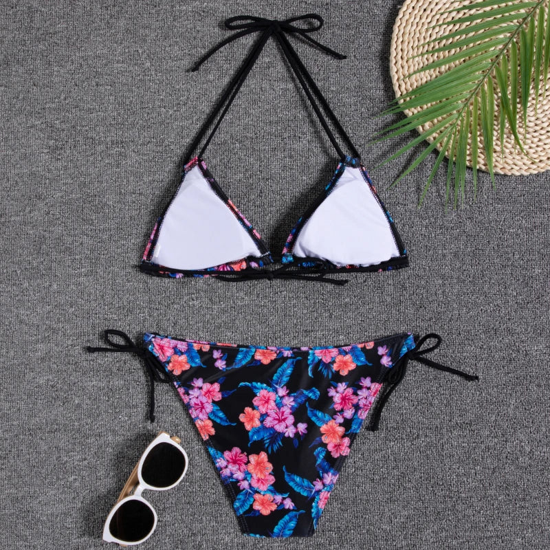 Bikini Women Swimsuit 2023 New Swimwear Sexy Lace Up Bikinis Set Backless Bathing Suit For Female Biquini Summer Two Piece Suits