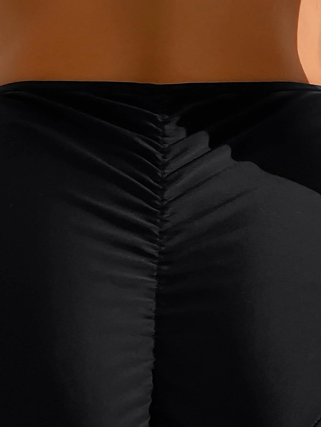 Pantaloncini da spiaggia da donna in puro colore push up a vita alta pantaloni corti a triangolo in tessuto tinta unita bikini design senso costume da bagno