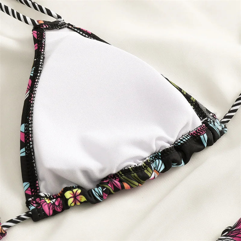 Bikini Women Swimsuit 2023 New Swimwear Sexy Lace Up Bikinis Set Backless Bathing Suit For Female Biquini Summer Two Piece Suits