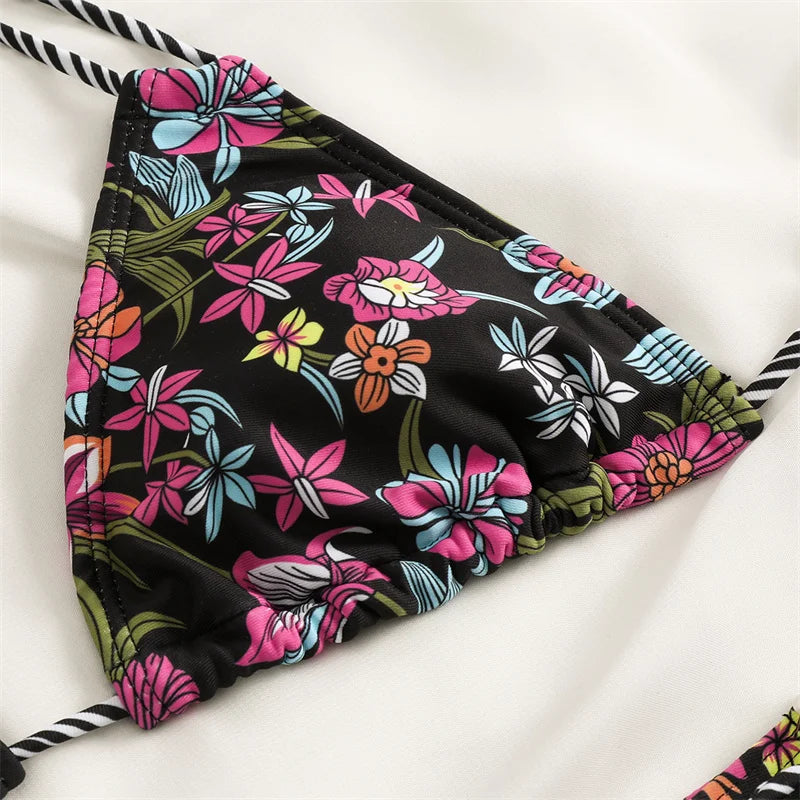 Bikini Women Swimsuit 2023 New Swimwear Sexy Lace Up Bikinis Set Backless Bathing Suit For Female Biquini Summer Two Piece Suits