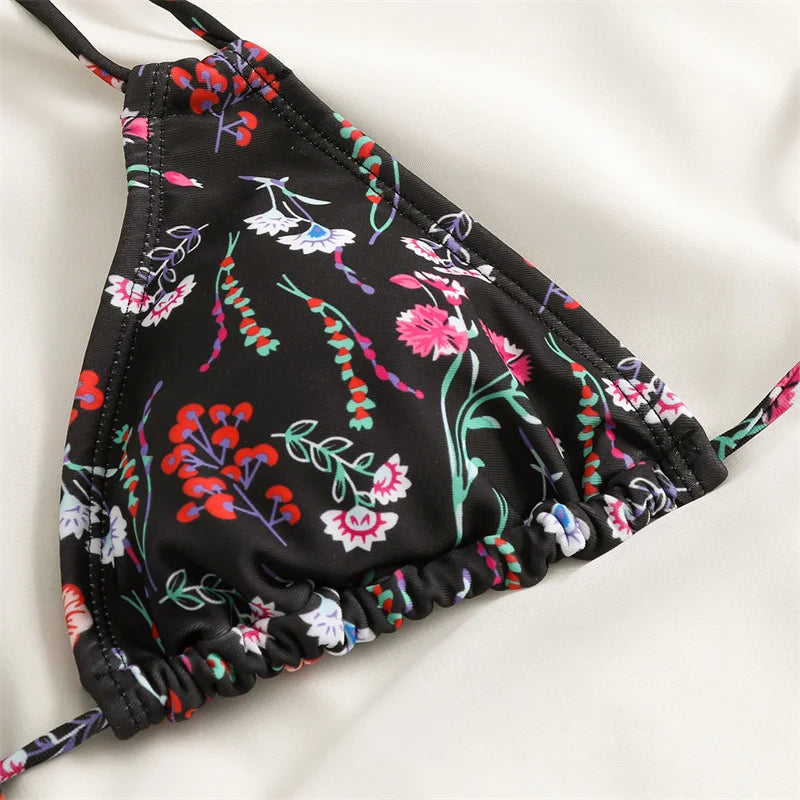 Bikini Women Swimsuit 2023 New Swimwear Sexy Lace Up Bikinis Set Backless Bathing Suit For Female Biquini Summer Two Piece Suits