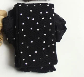 Women Tights Diamond Fishnet Tights Mesh Pantyhose Rhinestone Nylons Net Lady Stockings Open Crotch Tights Collant Hosiery