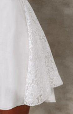 Lace Panel Slimming Mid Length Dress