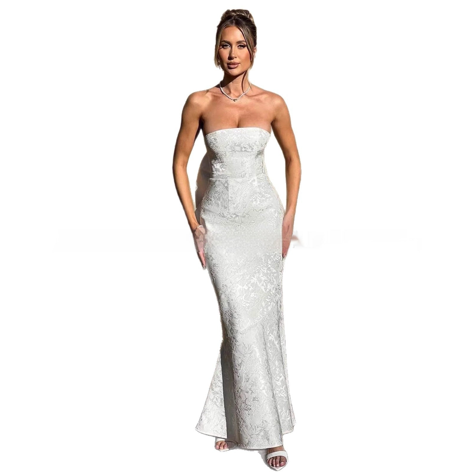 Womens Sophisticated Sexy Off-shoulder Backless Dress