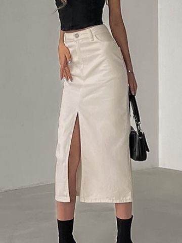 Women's Fashion Slimming Temperament High Waist Straight Skirt