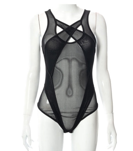 Mesh See-through Hollow Bodysuit