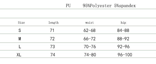 European And American Leisure Split High Waist Leather Skirt