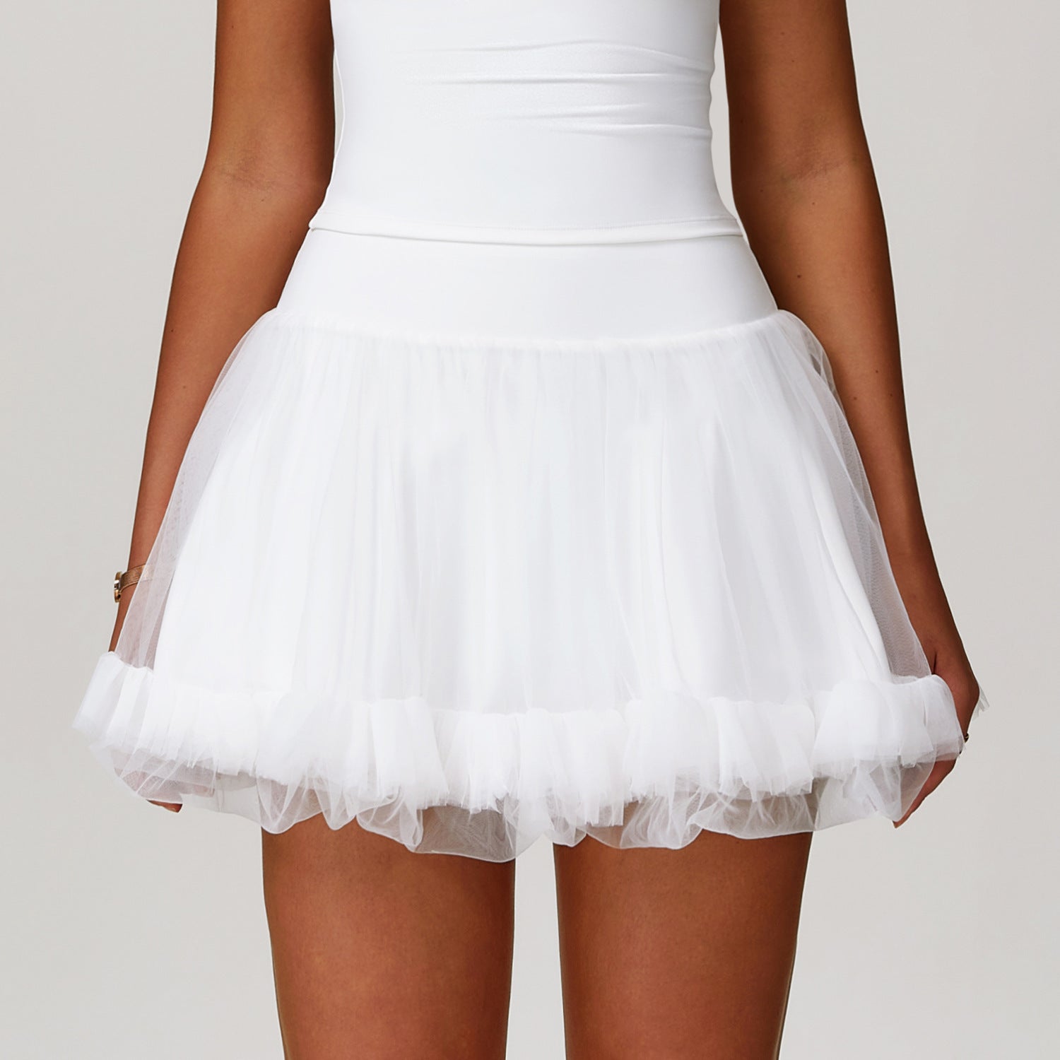 Anti-exposure Base High Waist Tennis Skirt Leisure Sports Skirt