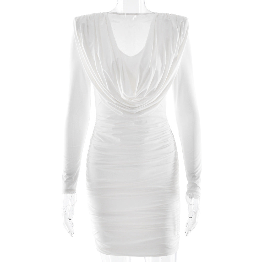 New V-neck Pure Yet Seductive Style Sexy And Elegant Bodycon Dress