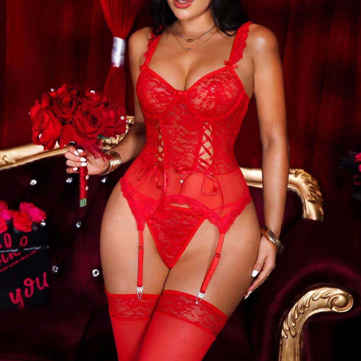 Sexy Lace Lingerie Set For Women