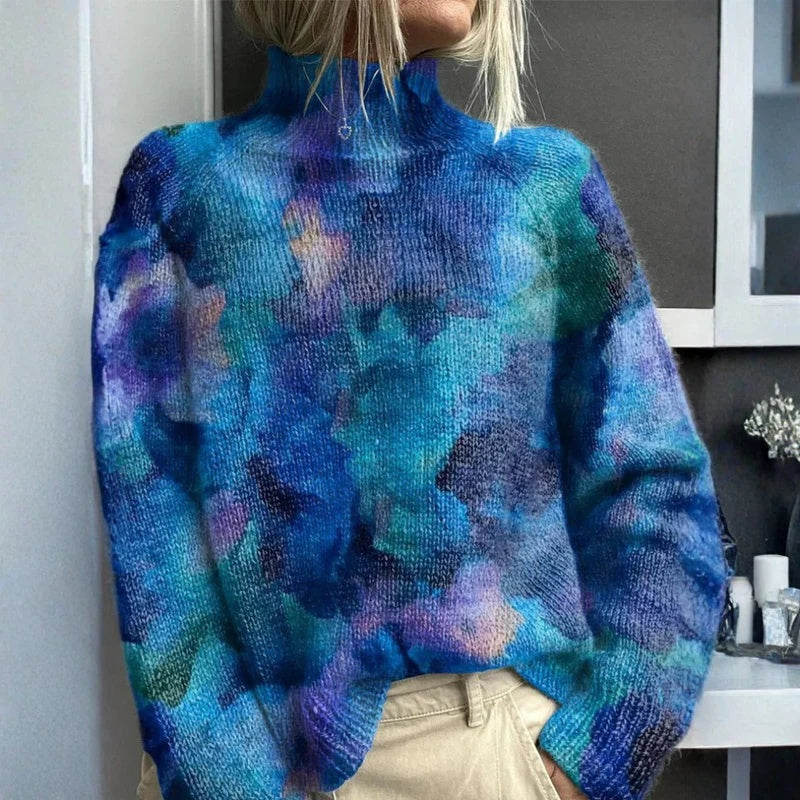 Printed Casual Cloak Coat Cardigan Sweater