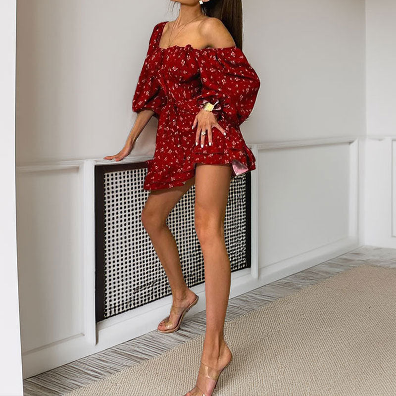 Printed Resort Dress With A Tie-Waist Design