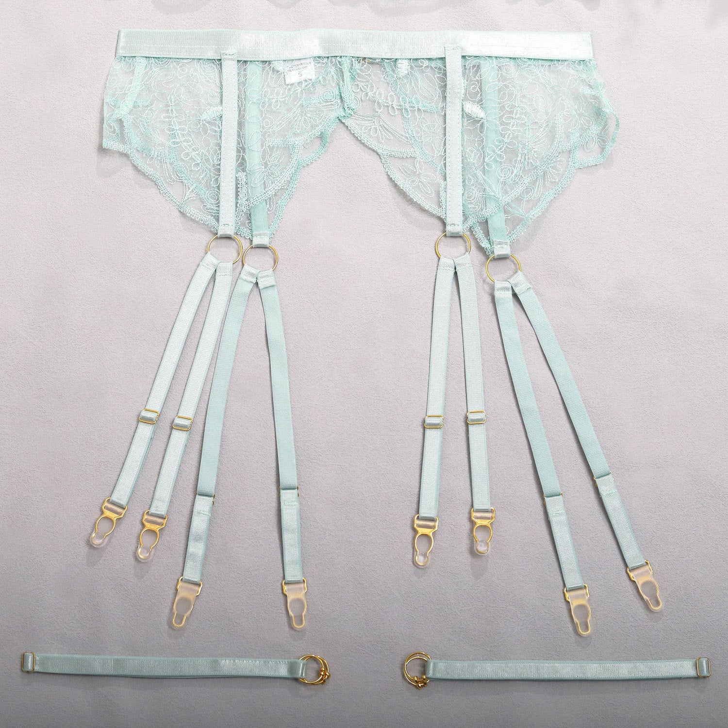 Embroidered Mesh Body Shaping Two Piece Suits