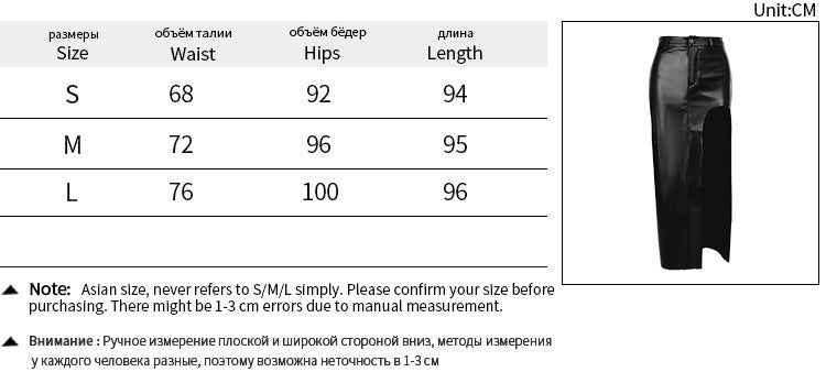 Fashion Hot Girl High Slit Skirt Women