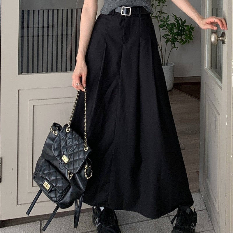 Slimming Temperament Mid-length Large Swing Skirt