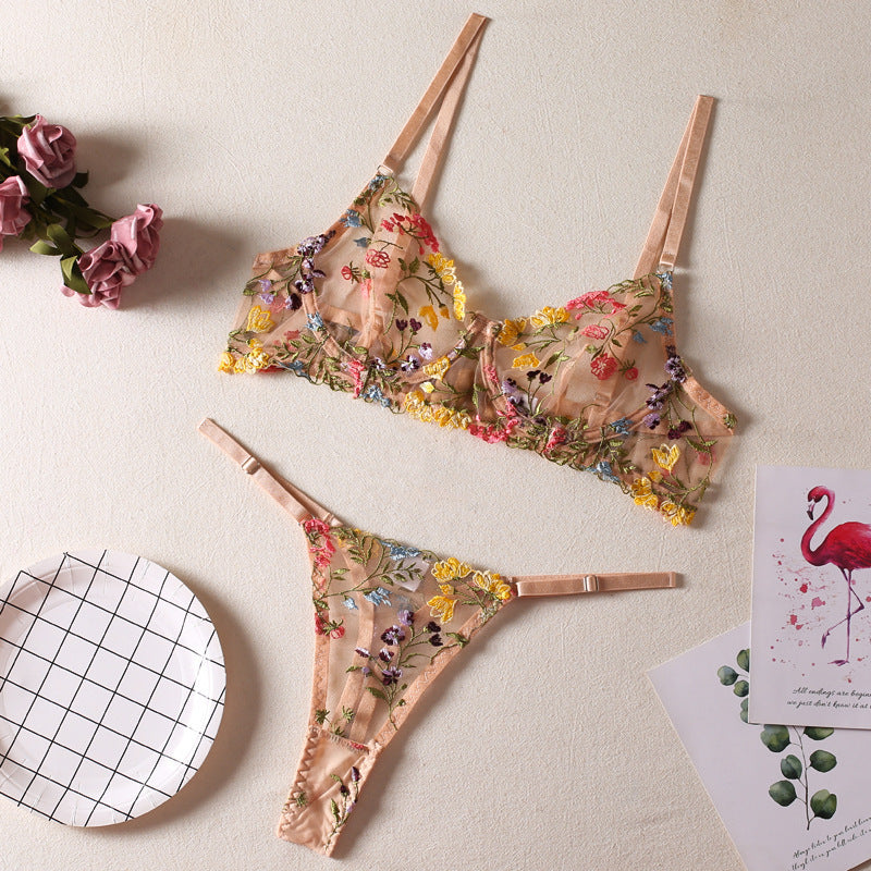 Women's Fashion Floral Underwear Suit
