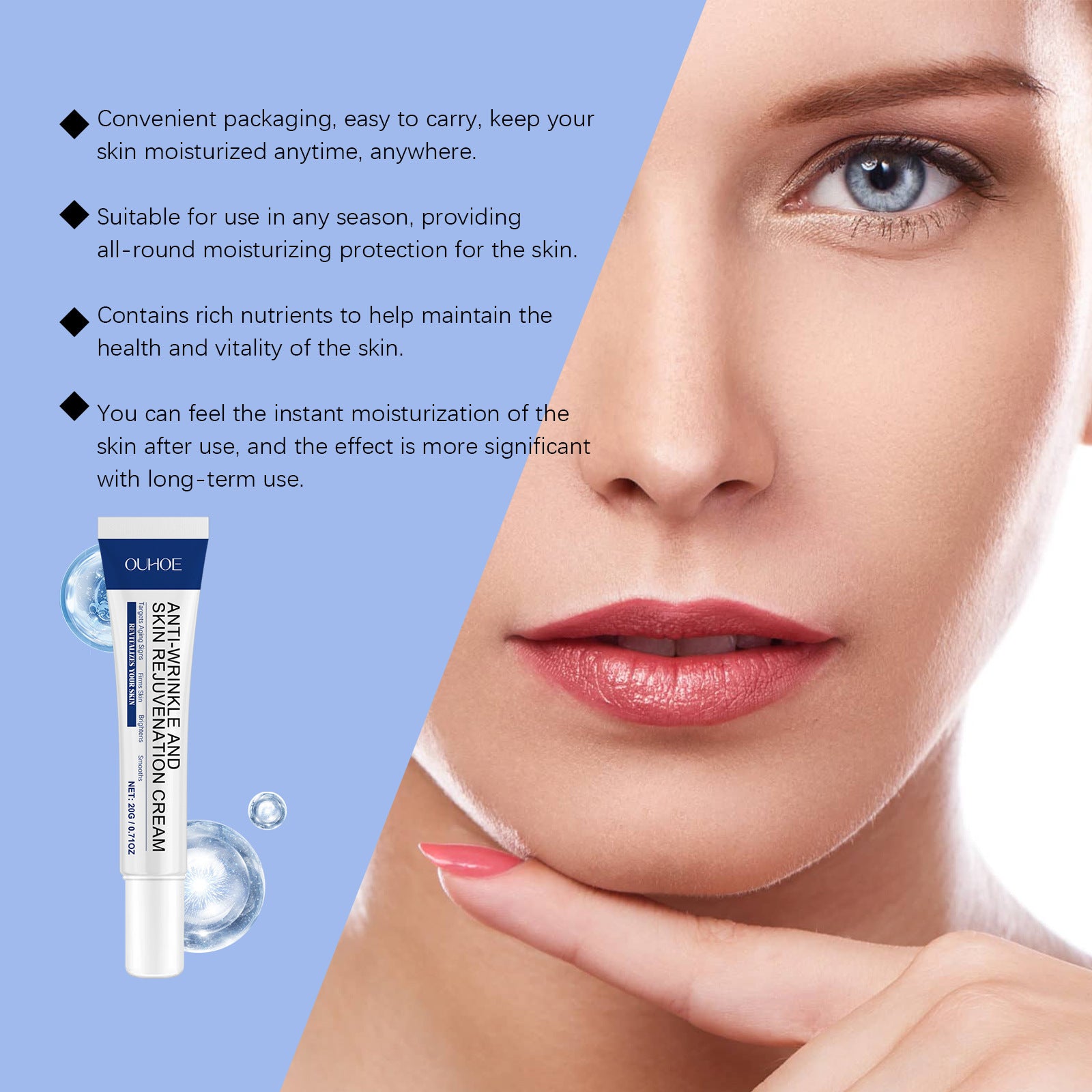 Gentle Moisturizing Brightening Skin Luster Discoloration Improvement Enhance Skin Elasticity Cream