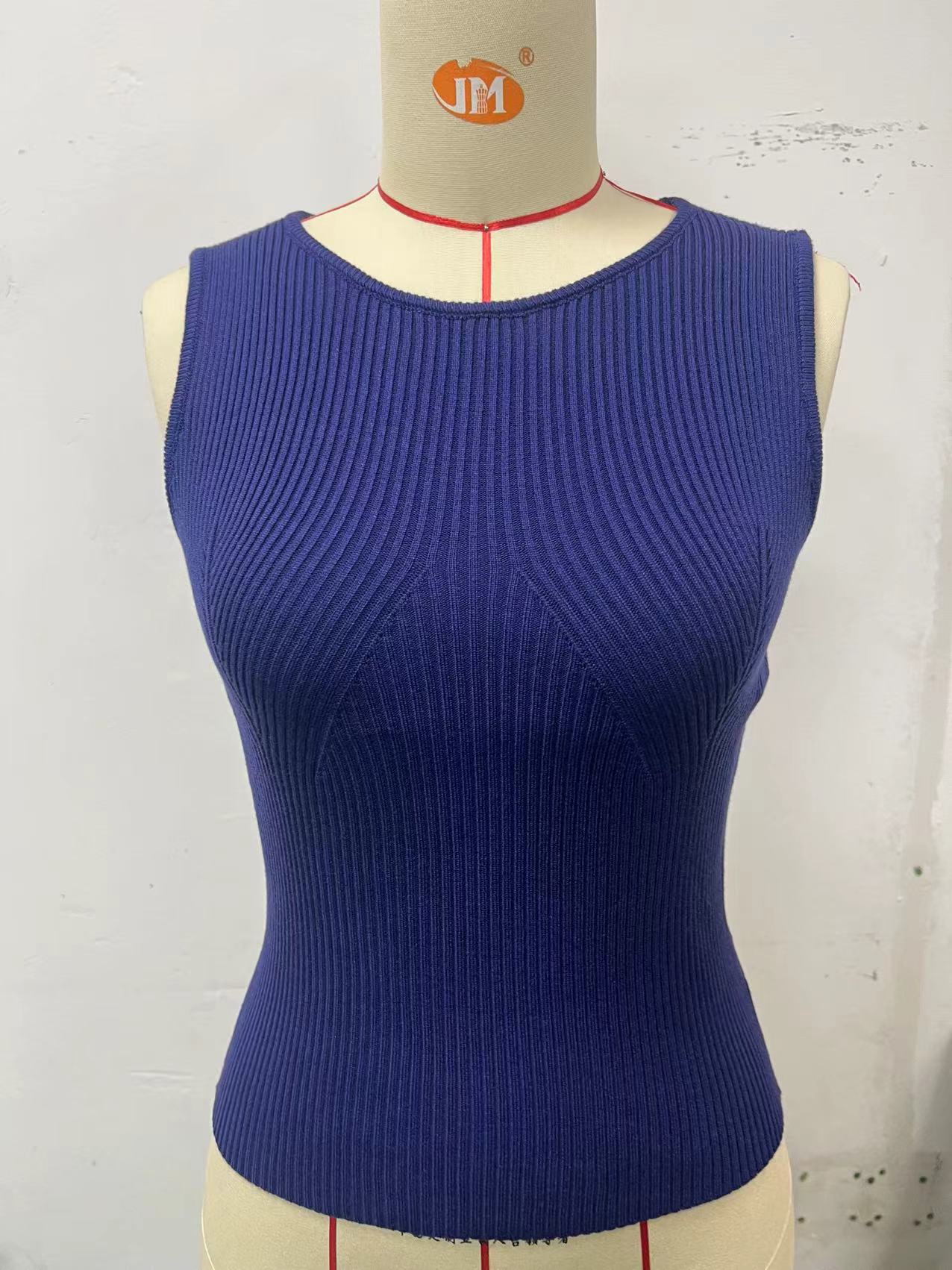 Women's Solid Color Slim-fit Ribbed Knit Vest Top