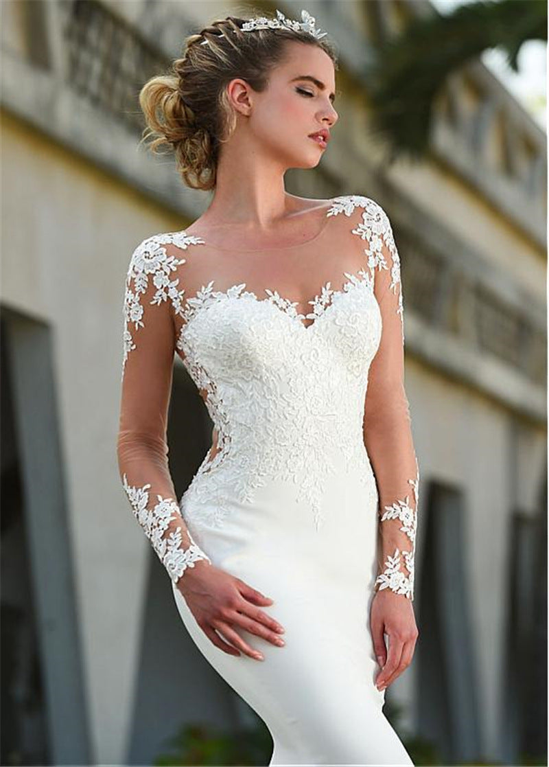 Tail Showing Thin Bride Simple Wedding