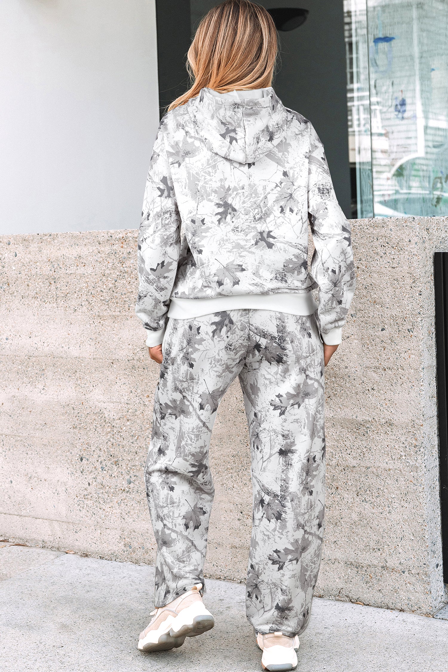Light Grey Light Woodland Camo Classic Hoodie and Sweatpants Set