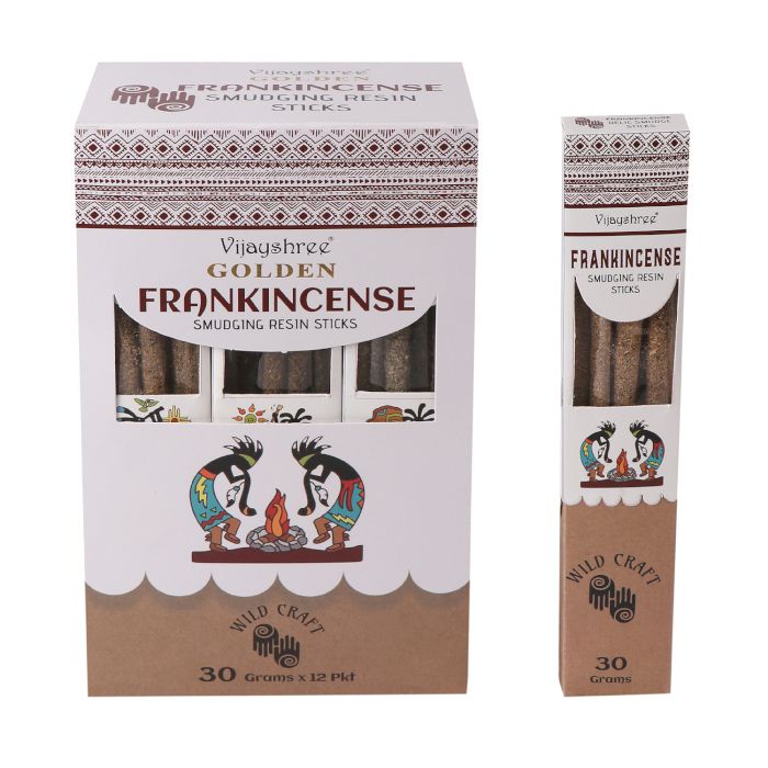 Golden Frankincense Smudging Resin Sticks – 30g