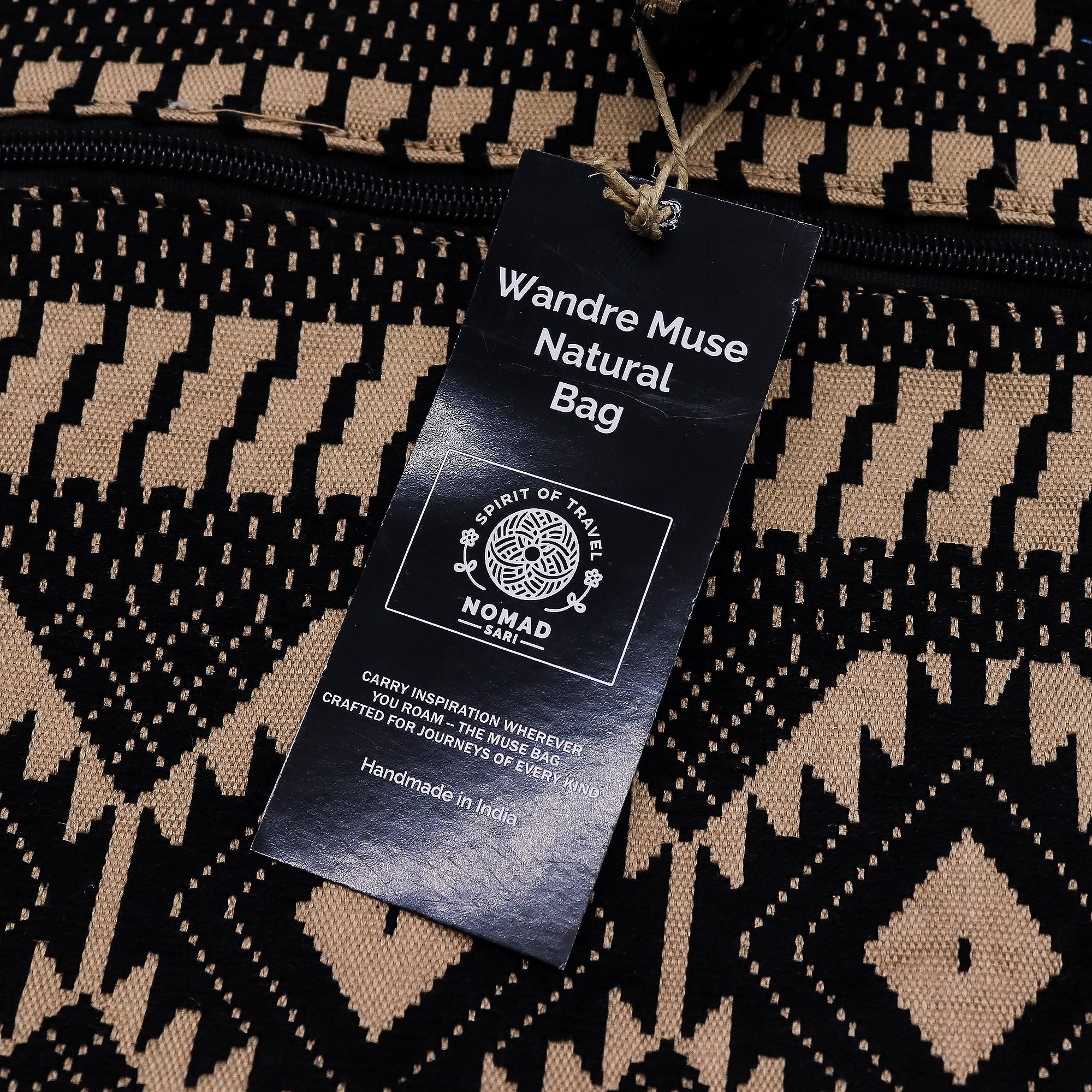 Nomad Sari Jacquard Natural Wander Muse Bags - Desert Loom