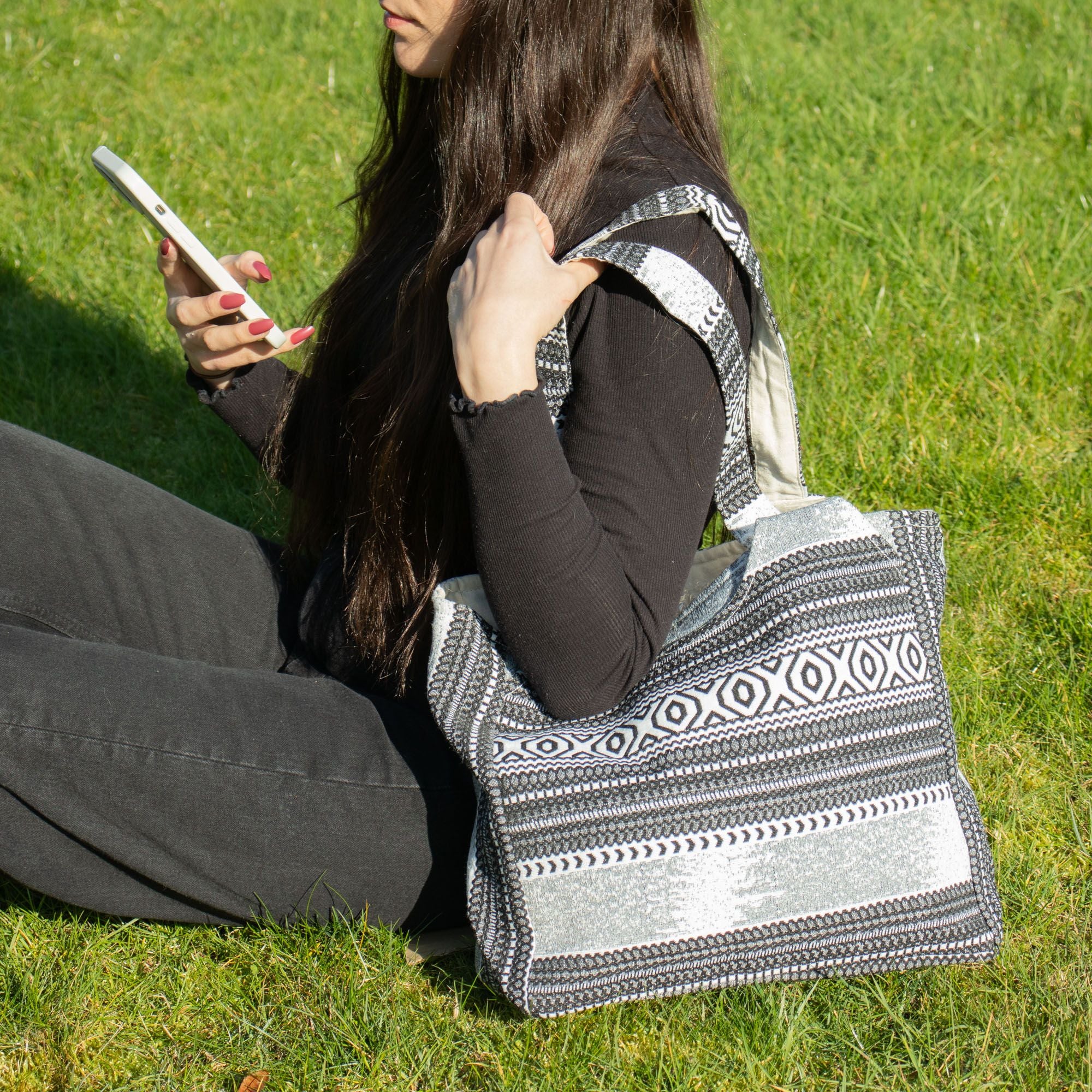 Nomad Sari Jacquard Natural Wander Muse Bags - Urban Caravan