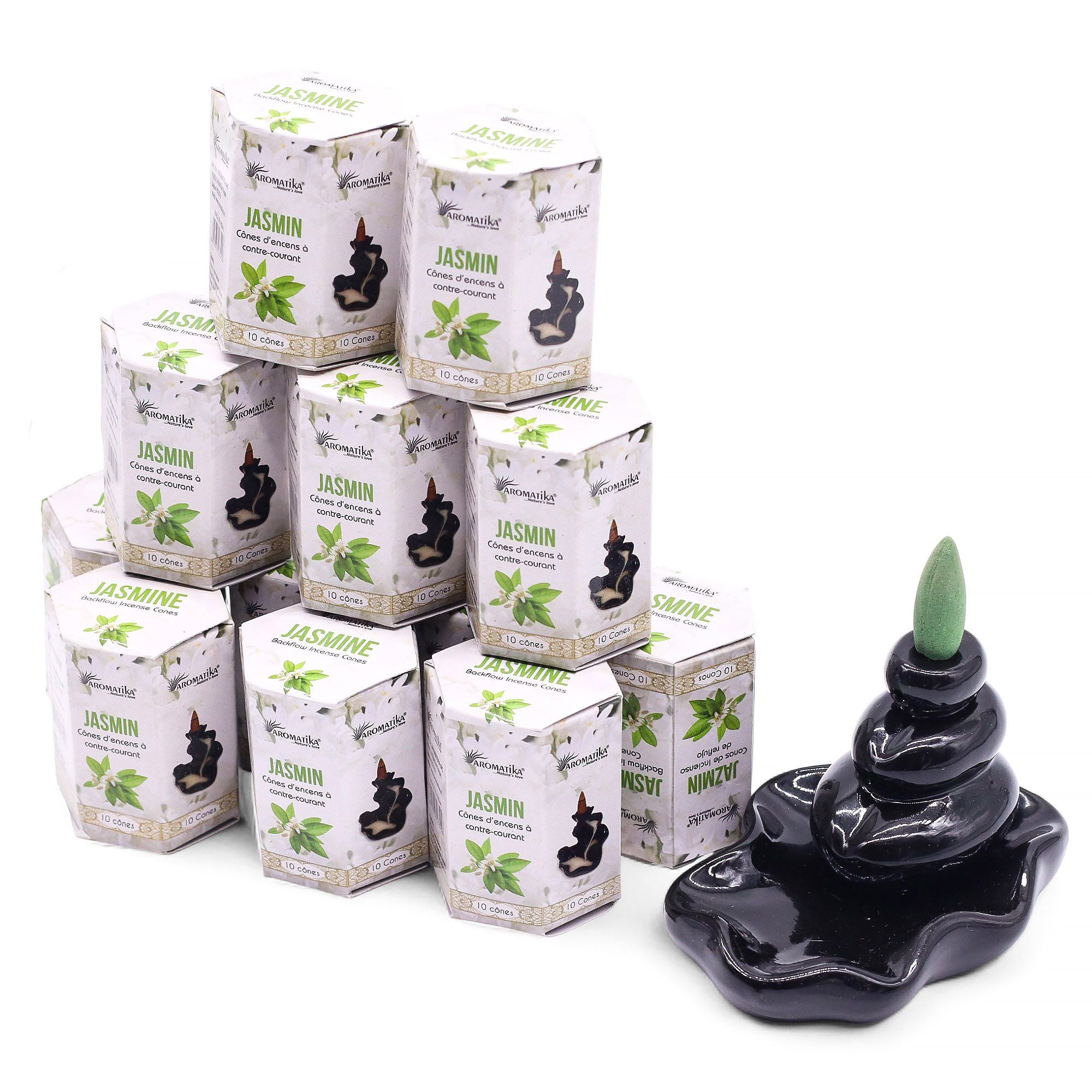 Pack of 10 Masala Backflow Incense - Jasmine