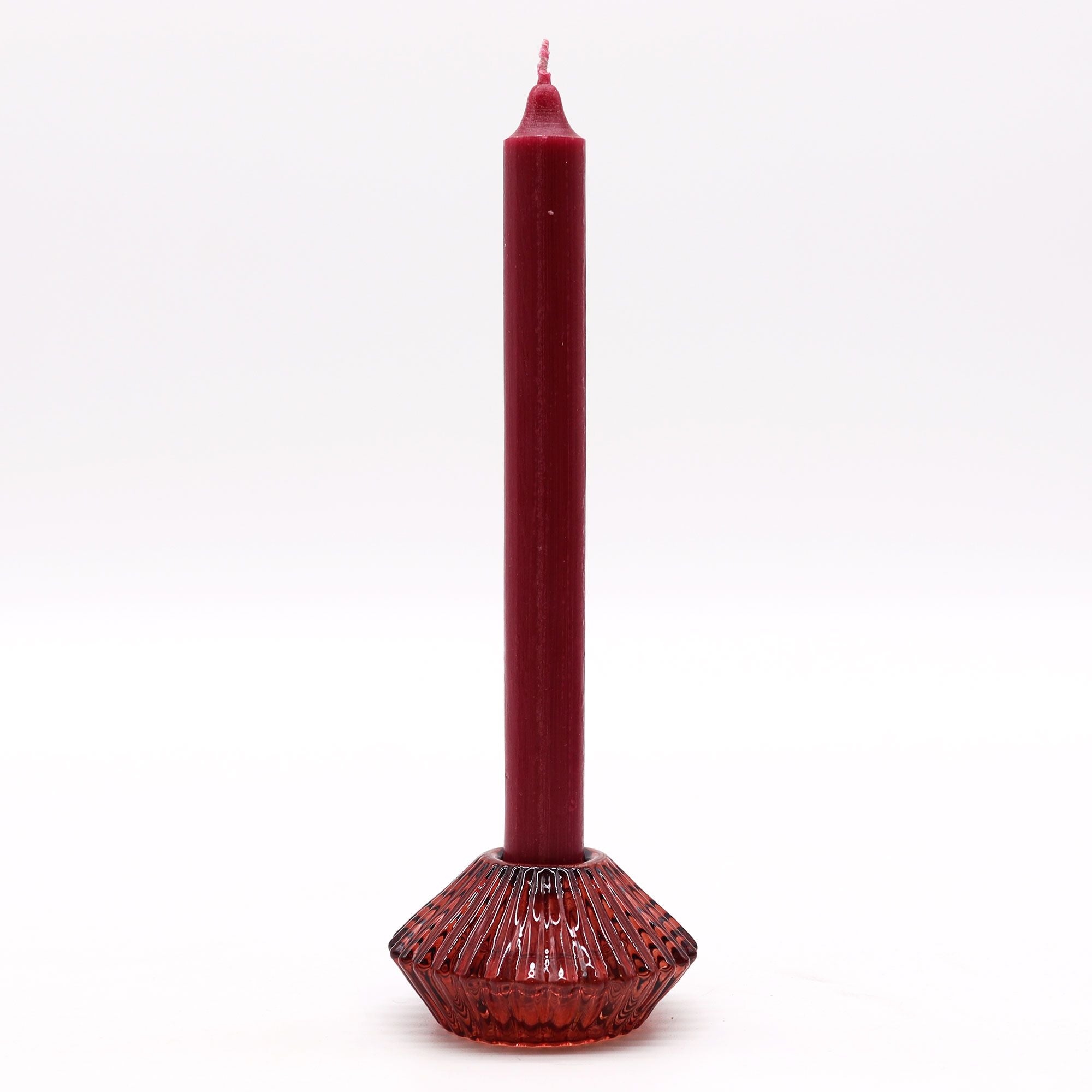 Flower Flip Dinner Candle / Tealight Holder - Vampire Red