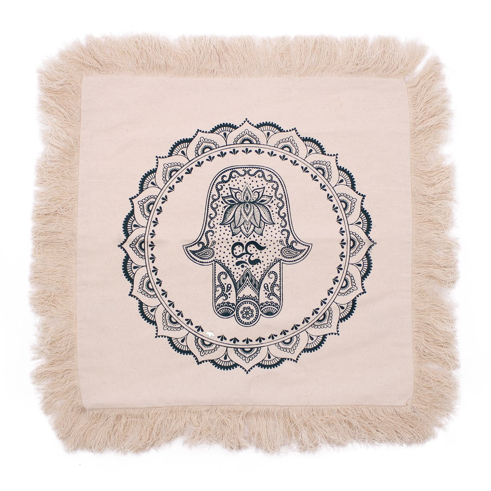 Hamsa Mandala Cushion - 45x45cm - green