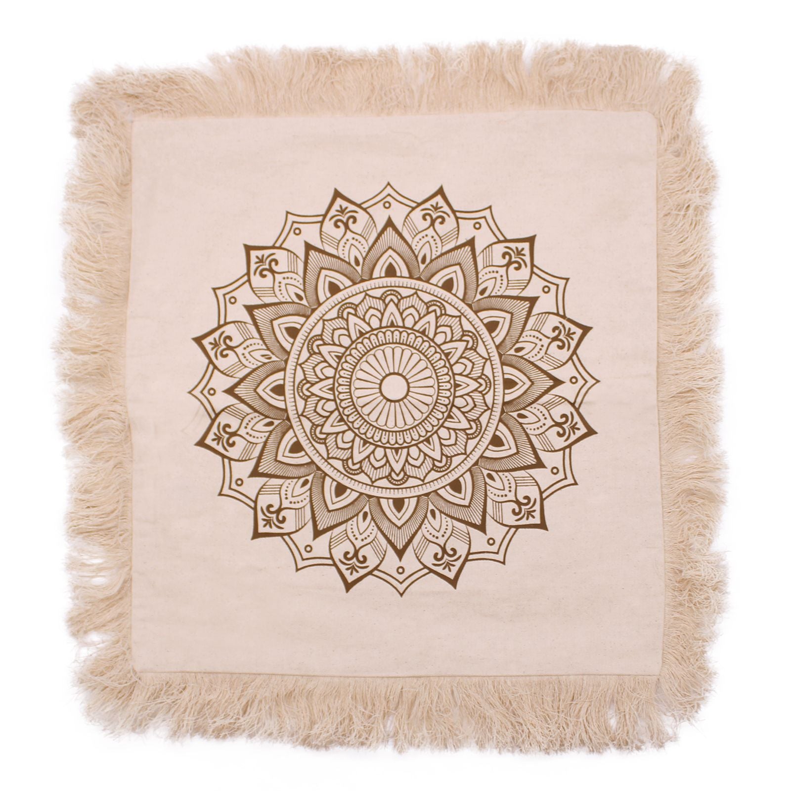 Lotus Mandala Cushion Cover - 45x45cm - bronze
