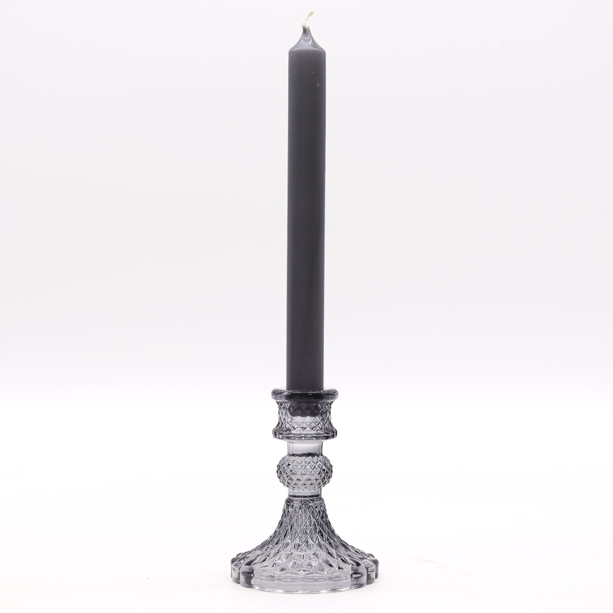 Vintage Dinner Candle Holder - Midnight Grey