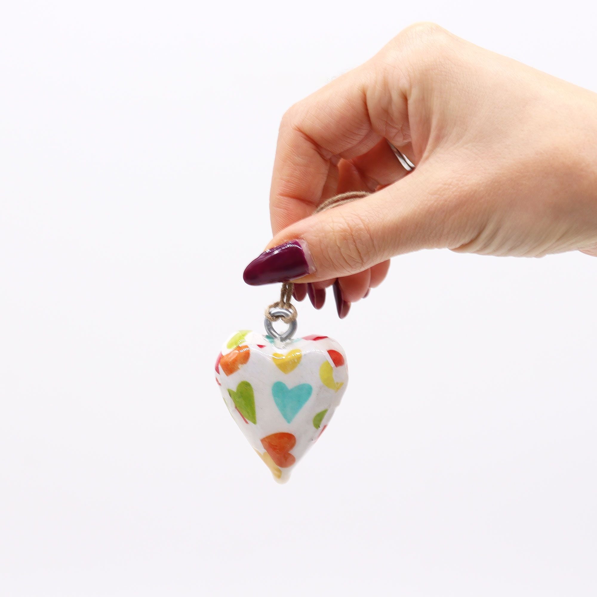 Small Decor Wood Heart - Pastel Hearts