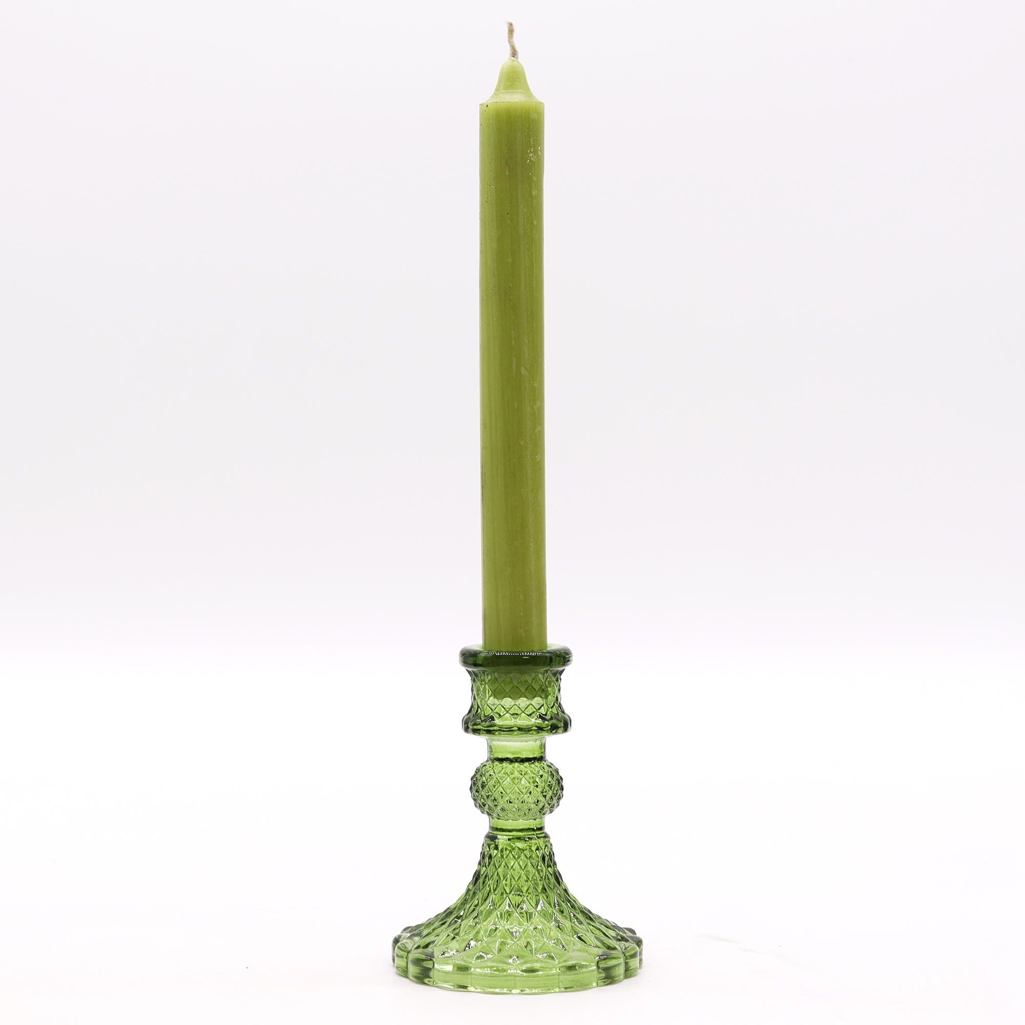 Vintage Dinner Candle Holder - Garden Jade