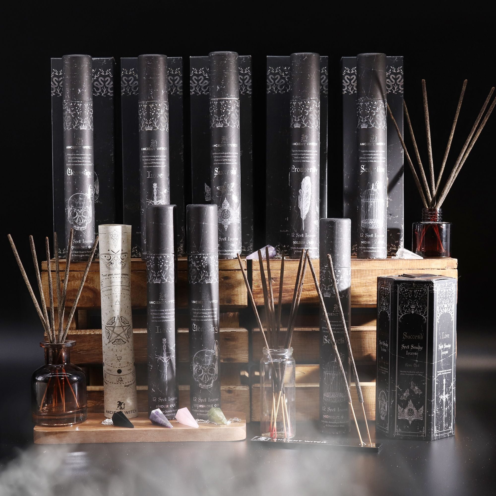 Ancient Witch Spell Incense - Prosperity - Aventurine Pendulum