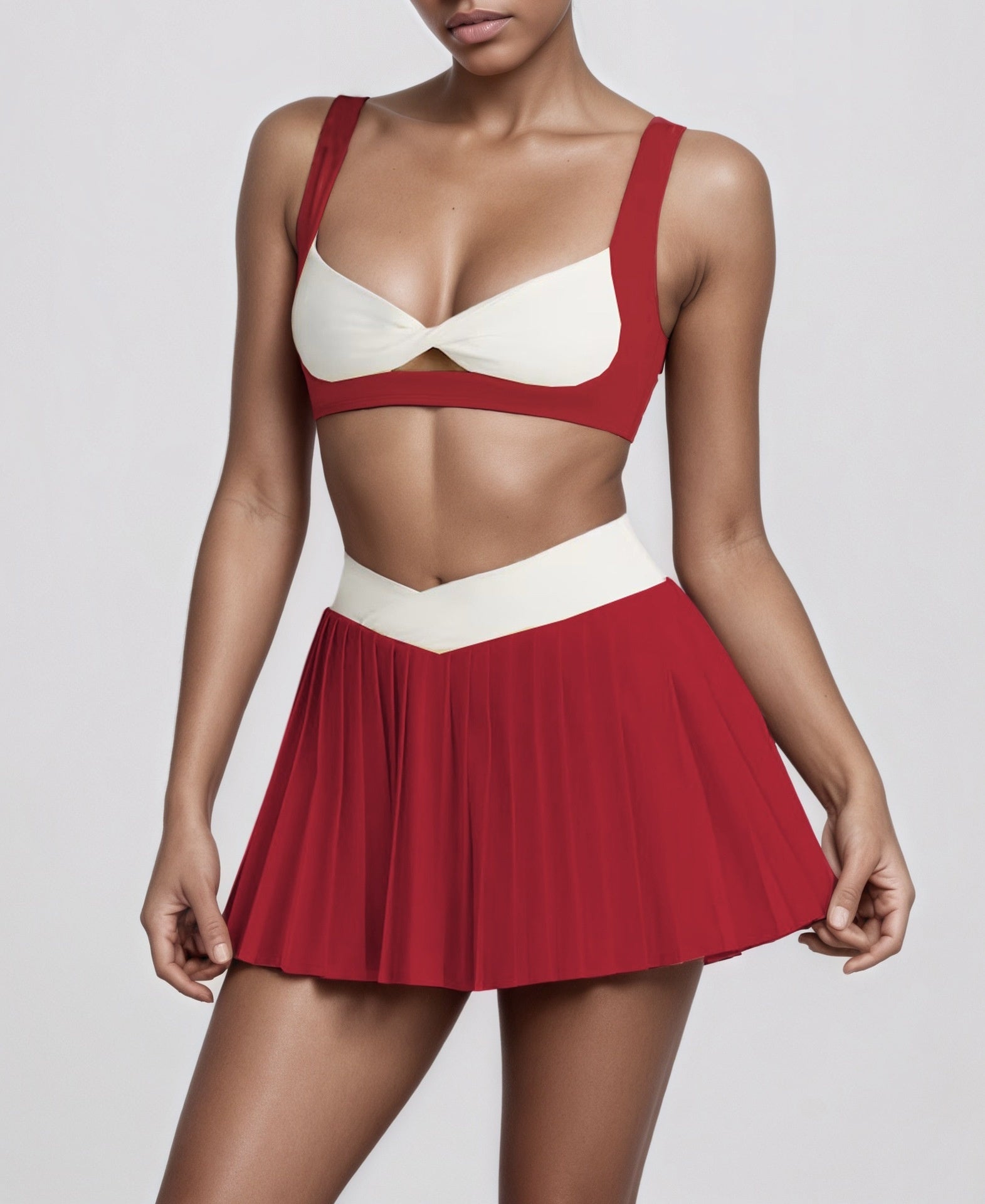 Quick-drying Slim Fit Golf Skirt With Safety Pants Fitness