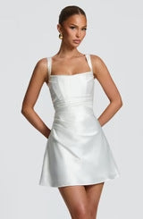 Elegant Form-fitting Slip Dress In A Solid Color