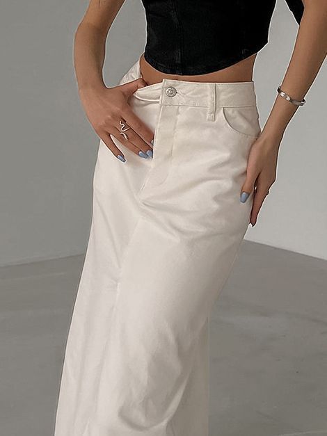 Women's Fashion Slimming Temperament High Waist Straight Skirt