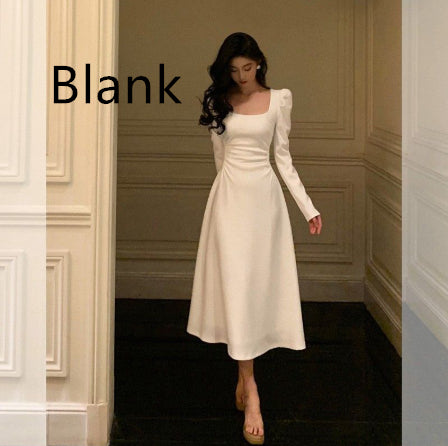 French-style Sophisticated Black Dress For Women