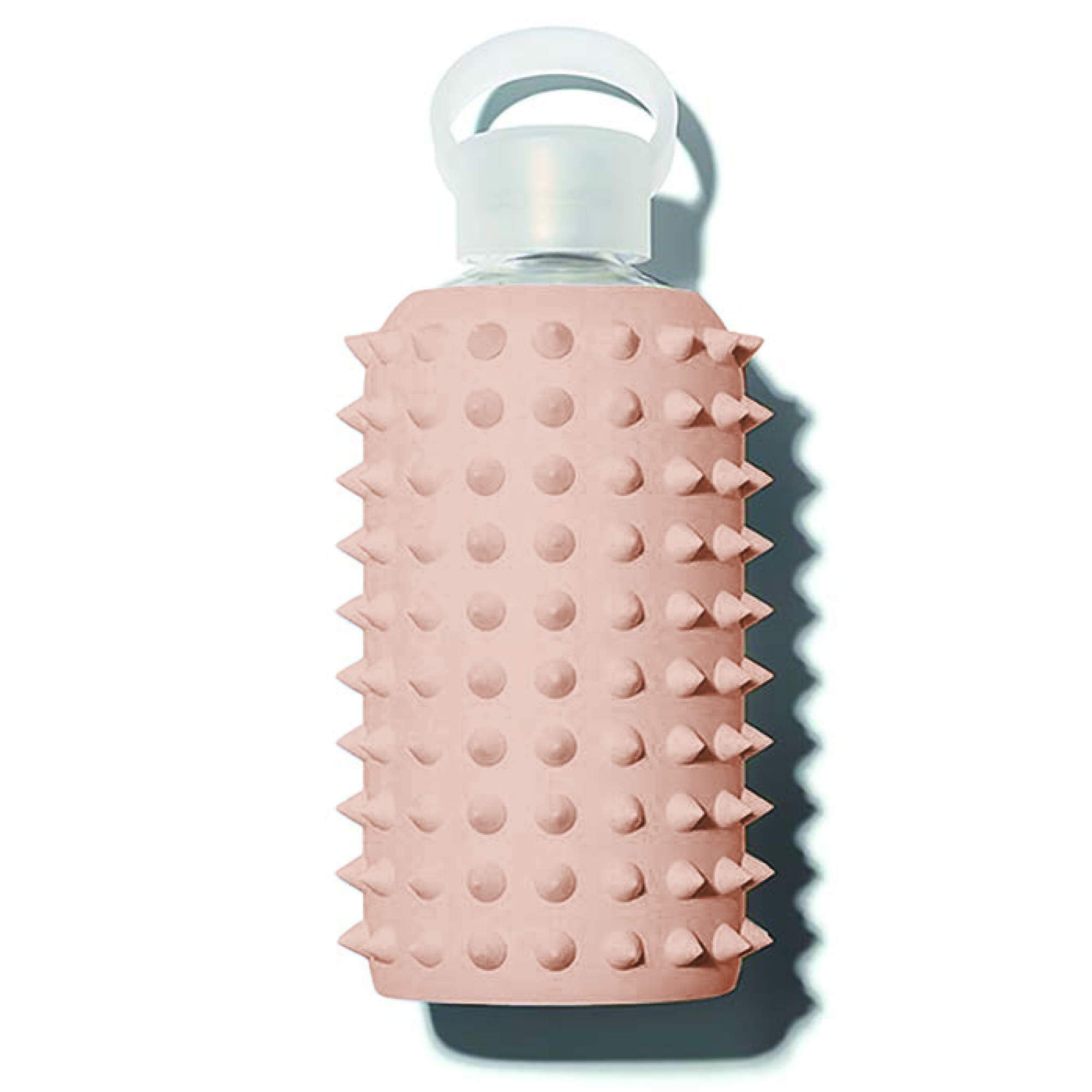 Bkr, Teddy Spiked, GWP Glass Water Bottle, Pink, 500 ml