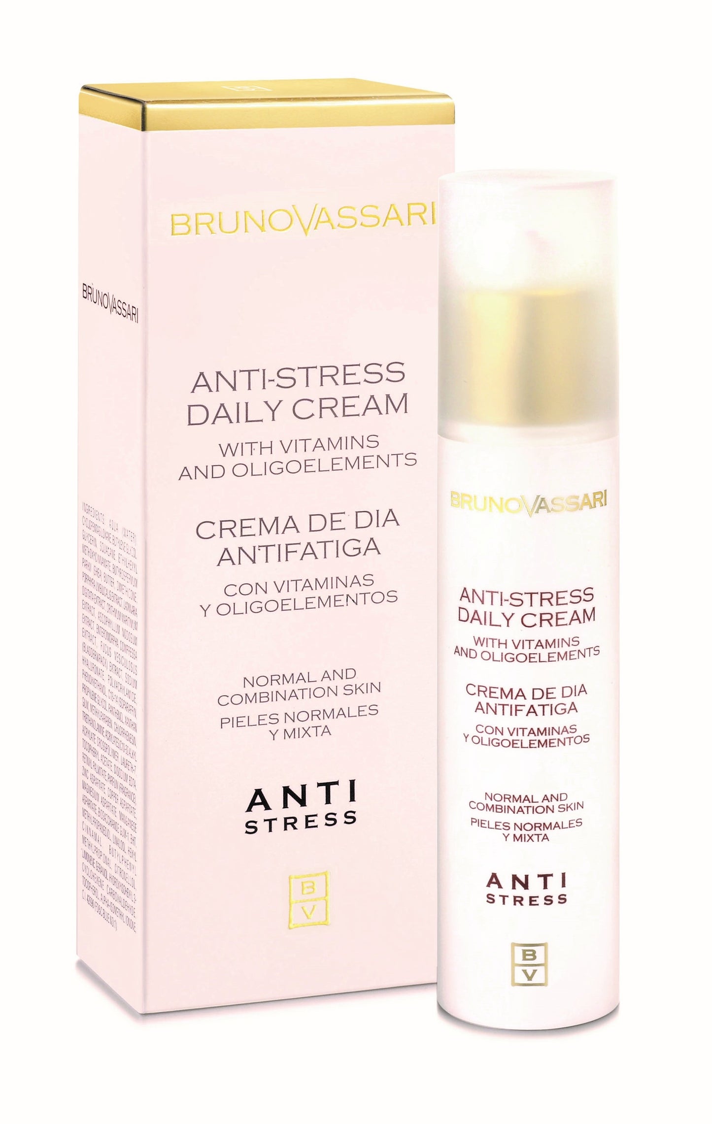 Bruno Vassari, Anti Stress, Vitamin A, Anti-Fatigue, Daily, Cream, For Face/Neck & Decolette, 50 ml