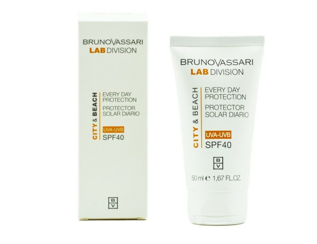 Bruno Vassari, City & Beach, Titanium Dioxide, Hydrating, Morning, Cream, For Face, SPF 40, 50 ml