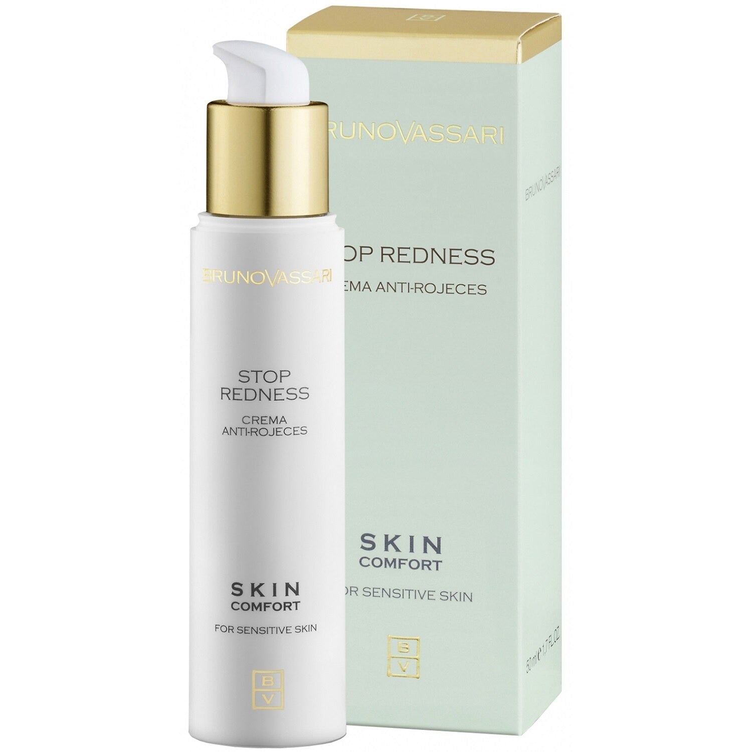 Bruno Vassari, Skin Comfort, Oat Extract, Anti-Redness, Morning & Evening, Cream, For Face, 50 ml