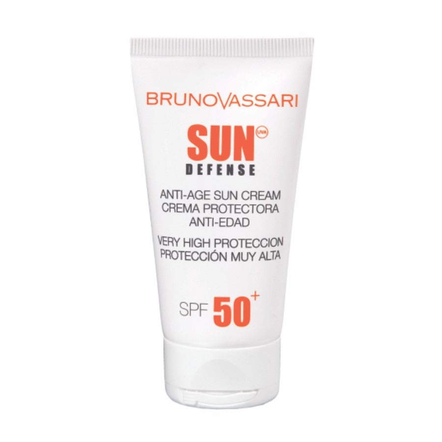 Bruno Vassari, Sun Defense, Vitamin E, UV Protection, Sunscreen Cream, For Face, SPF 50+, 50 ml
